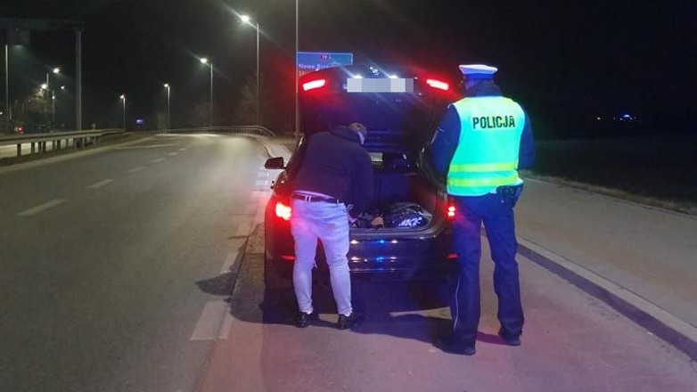 Kontrola policyjna BMW