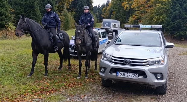 Policjanci zamienili konie mechaniczne na fizyczne. Z troski o przyrodę i turystów