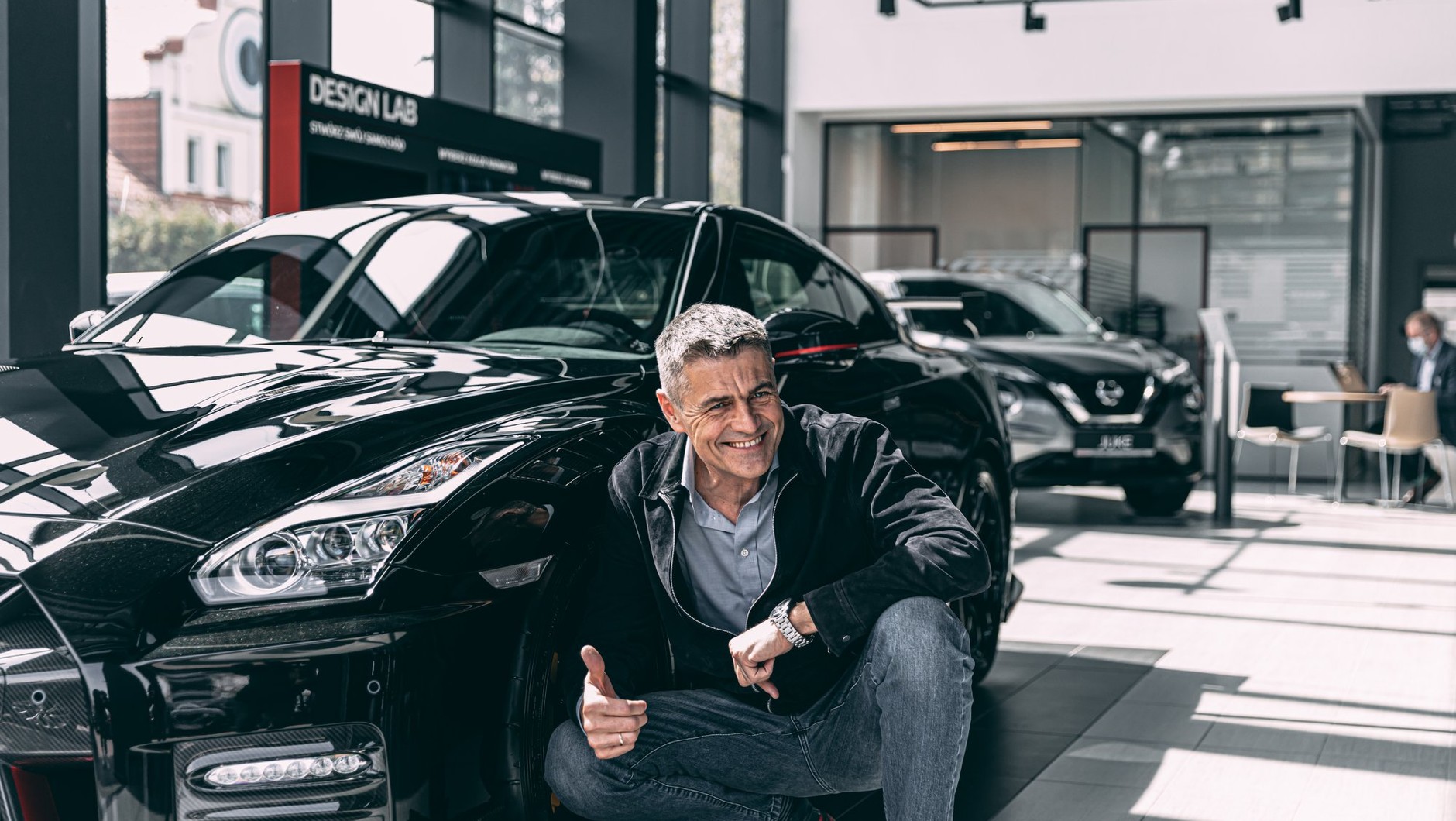 Krzysztof Hołowczyc przy Nissanie GT-R Nismo