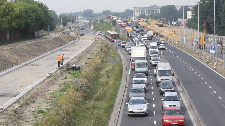 Warszawa. Ogromne korki na Armii Krajowej w Warszawie