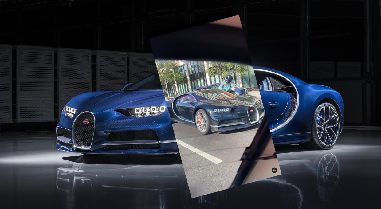 "Gang" na skuterach napadł na kierowcę Bugatti Chirona. Z młotkiem! [WIDEO]