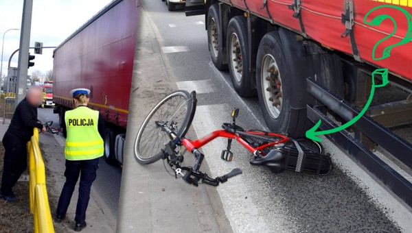 TIR potrącił rowerzystkę na pasach. Policja pokazała zdjęcie