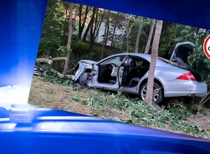 Kierowca Mercedesa staranował Audi. Spowodował szkody na ponad 85 tys. zł