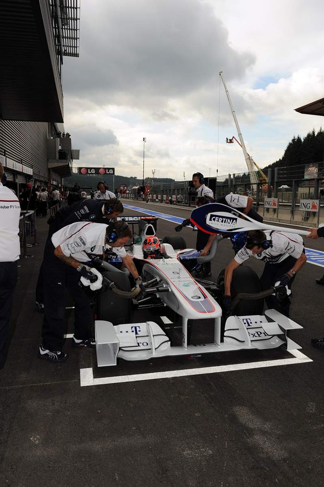 Grand Prix Belgii 2009: dwie gwiazdy wyścigu - Raikkonen i Fisichella (fotogaleria)