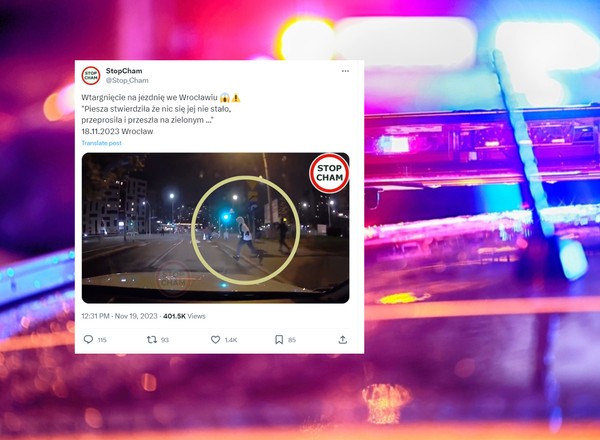 W kapturze wbiegła prosto pod samochód. Nawet nie spojrzała [NAGRANIE]