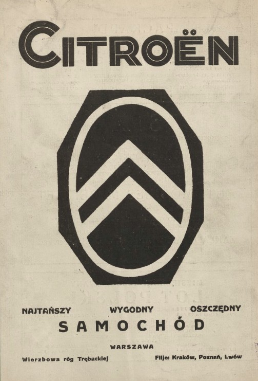 Reklama Citroena. Rok 1924
