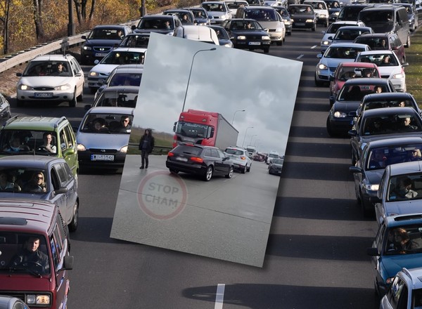 Kierowcy tracą głowę, żeby wydostać się z pułapki na autostradzie A1 [WIDEO]