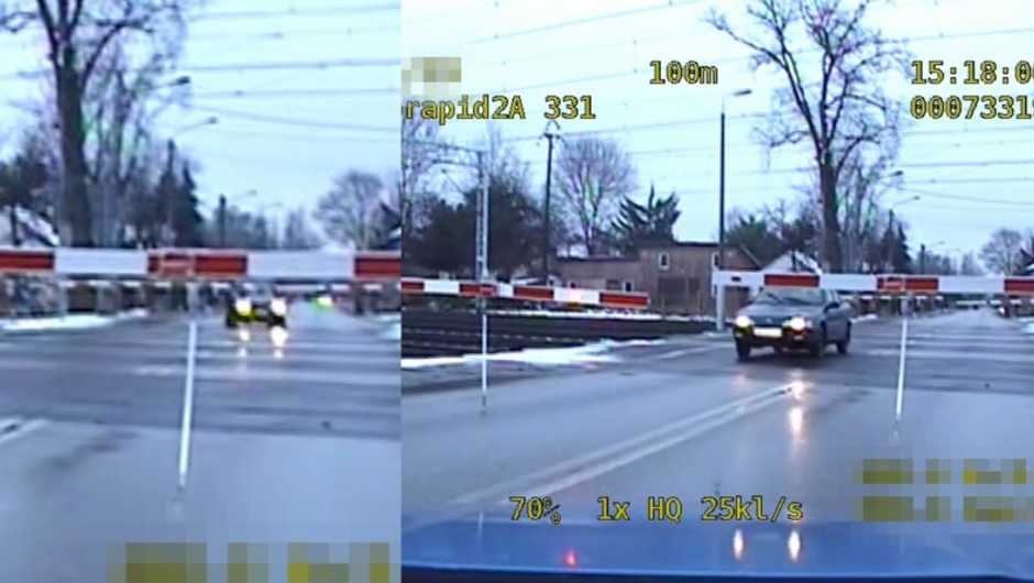 Kierowca Daewoo przejechał przez zamknięty szlaban