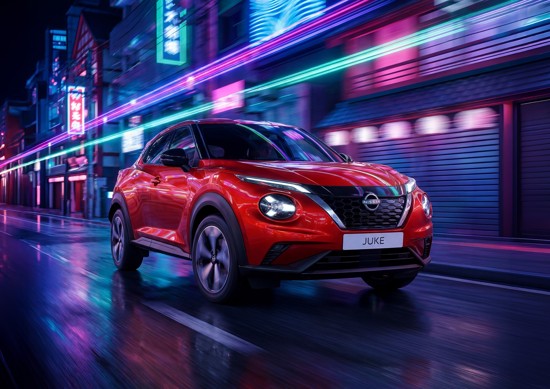 Nissan Juke w kolorze Fuji Sunset. Ten lakier nie wymaga dopłaty i jeszcze bardziej obniża cenę tego samochodu