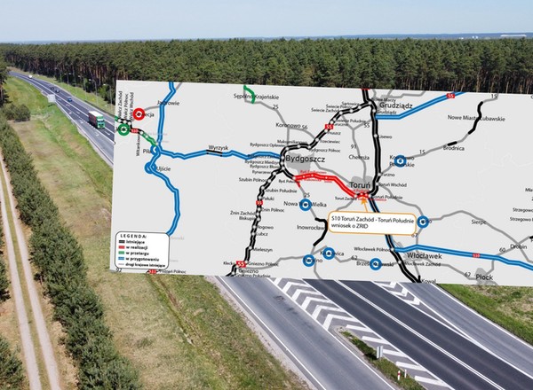 Budowa drogi S10 koło Torunia może ruszyć jeszcze w 2024 r. [MAPA]