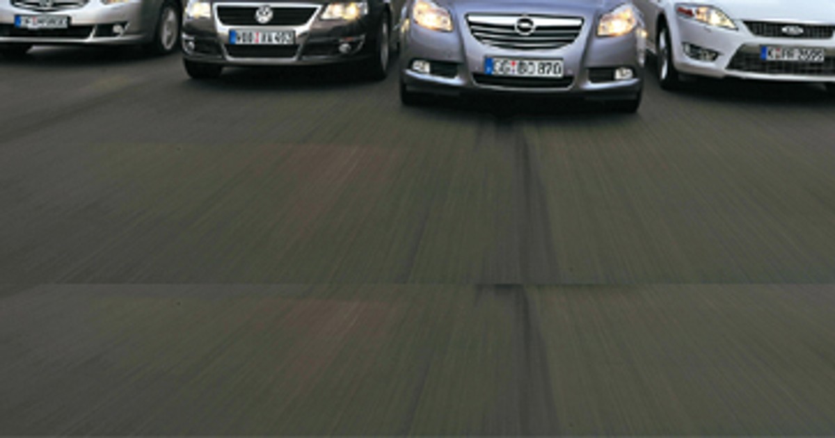 Opel Insignia kontra Honda Accord, VW Passat, Ford Mondeo i Citroen C5 - Oto piorunujące uderzenie Opla