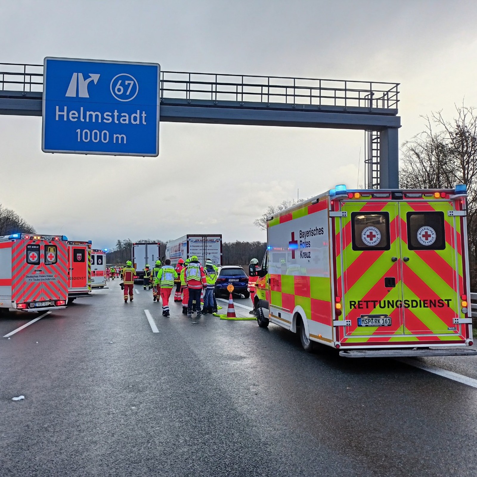 Karambol na autostradzie A3