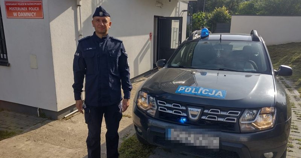 Policjant był po służbie, ale jadąc motocyklem zareagował natychmiast