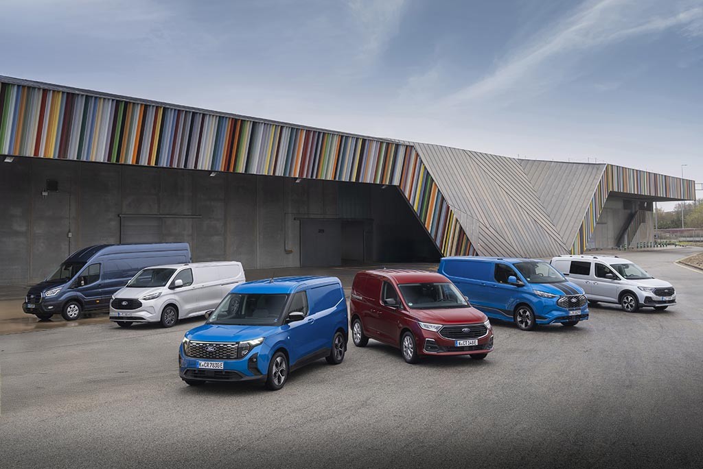 Gama dostawczych Fordów z prądem również jest bardzo bogata