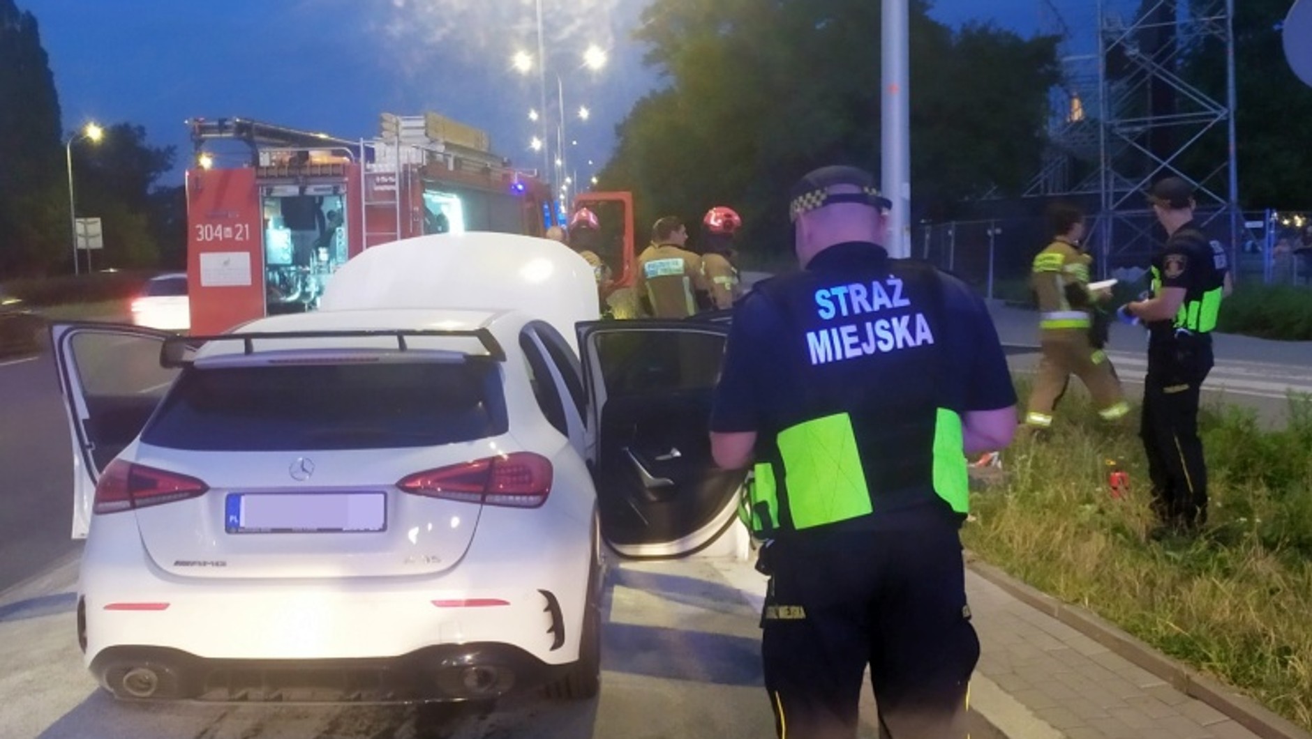 Pożar Mercedesa