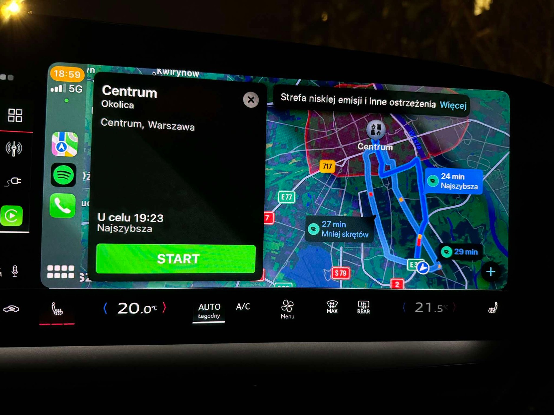 Apple Maps w Apple CarPlay