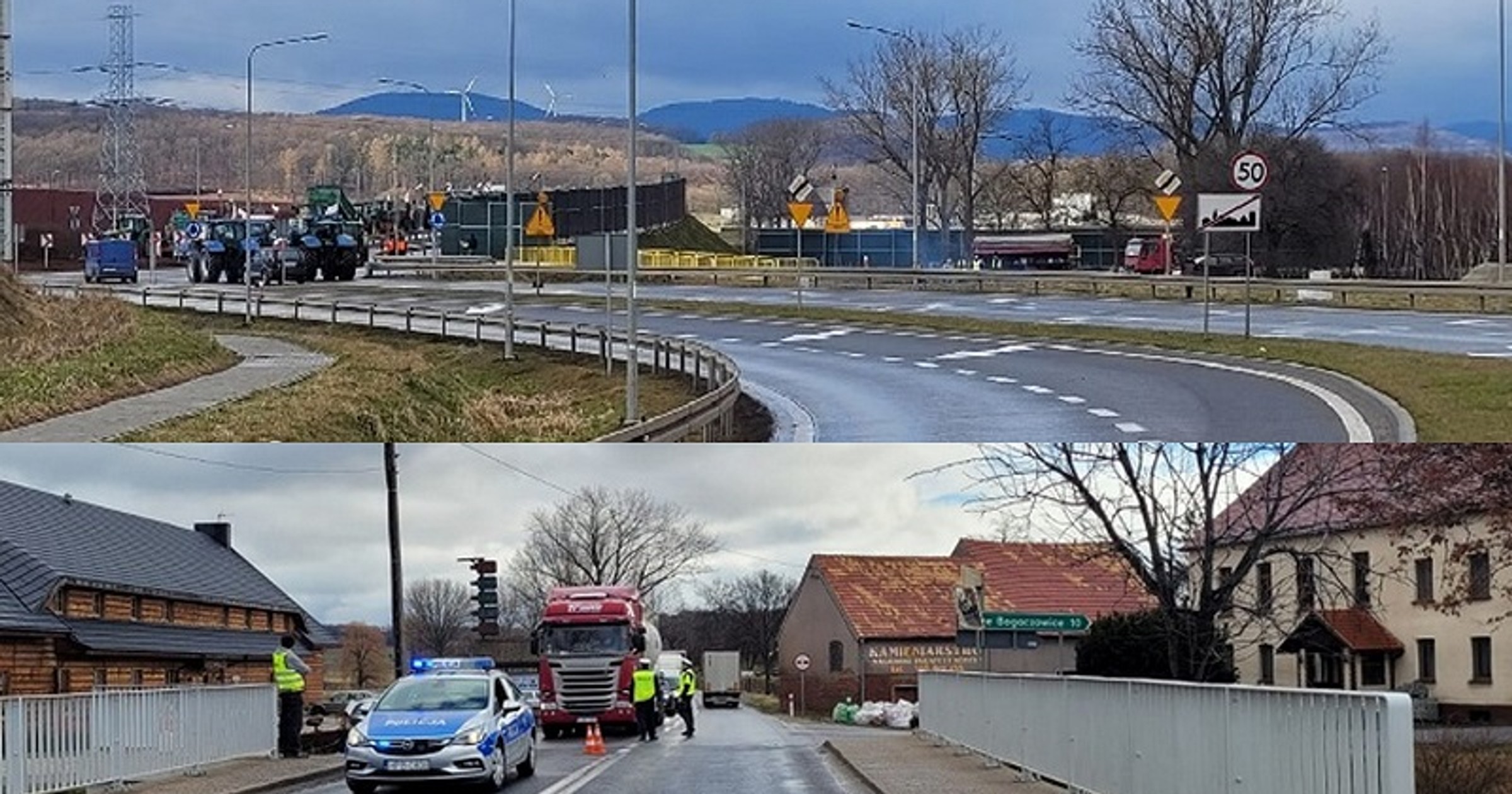 Protest rolników w Jaworze. Utrudnienia na drogach