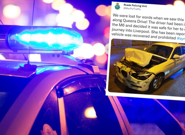 Samochodem w takim stanie jechał po autostradzie. Policjanci oniemieli