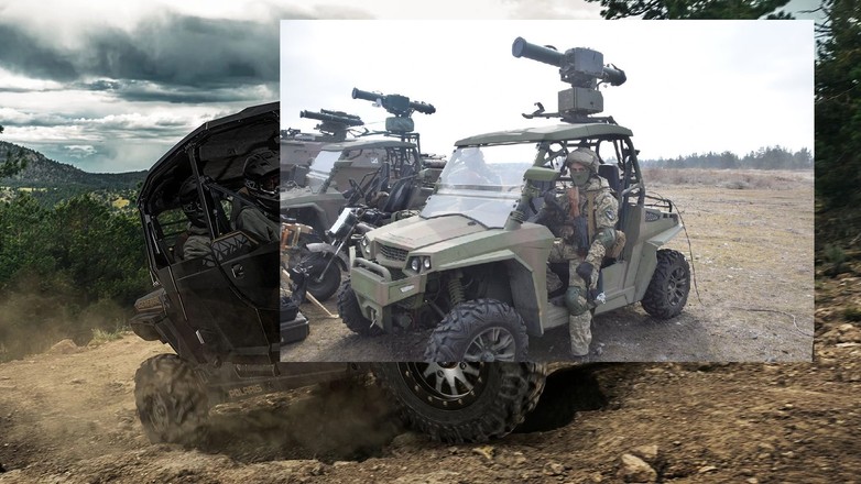 Buggy z umieszczoną wyrzutnią przeciwpancerną