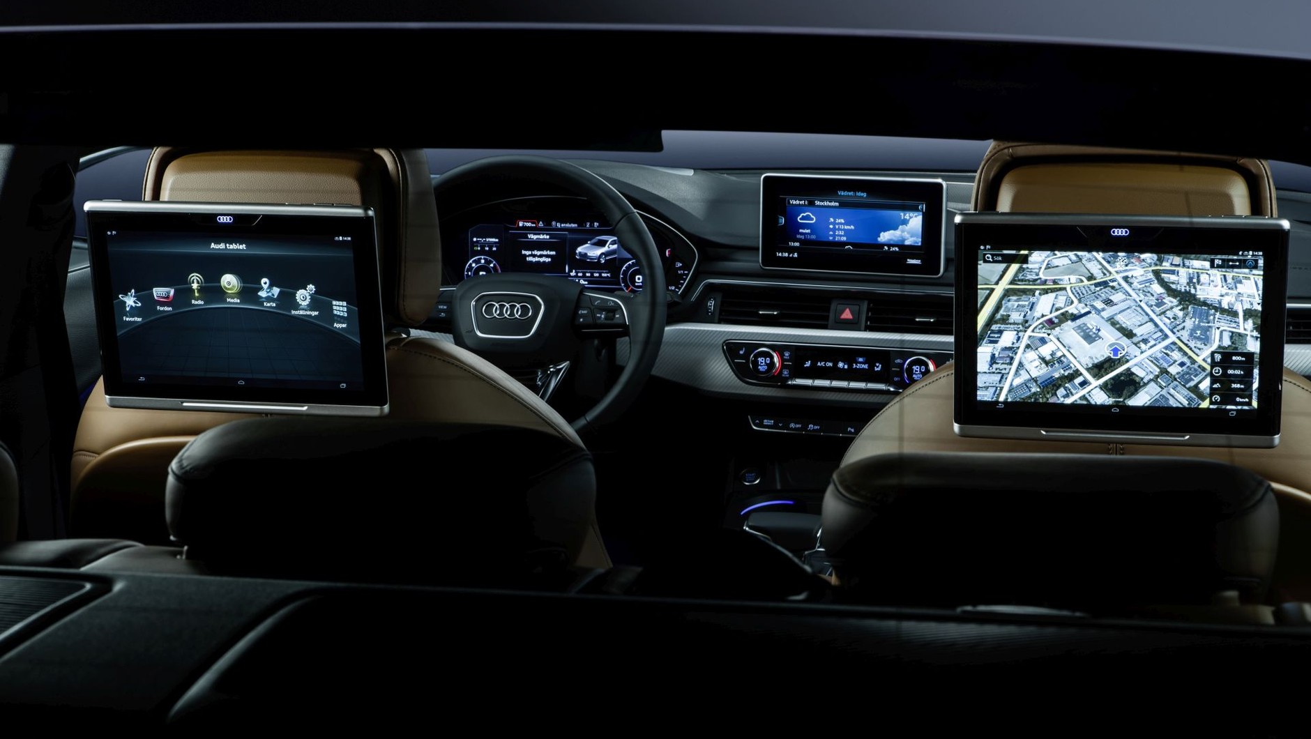 Audi A4 2016 MMI - pakiet tylnych ekranów Rear Seat Entertainment za ponad 10 tys. zł