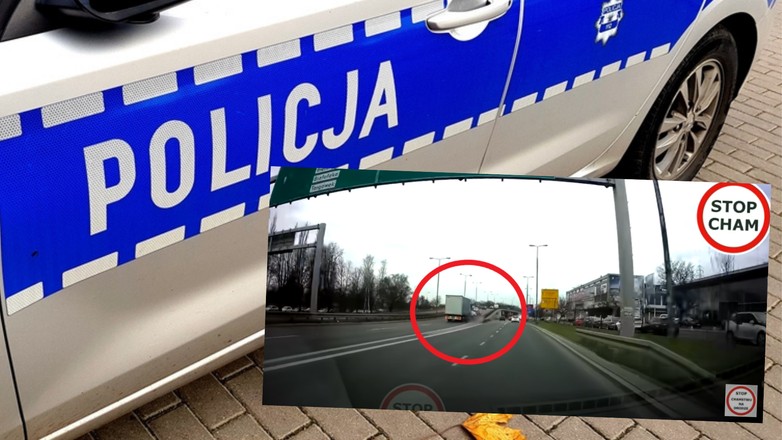 niebezpieczna zmiana pasa