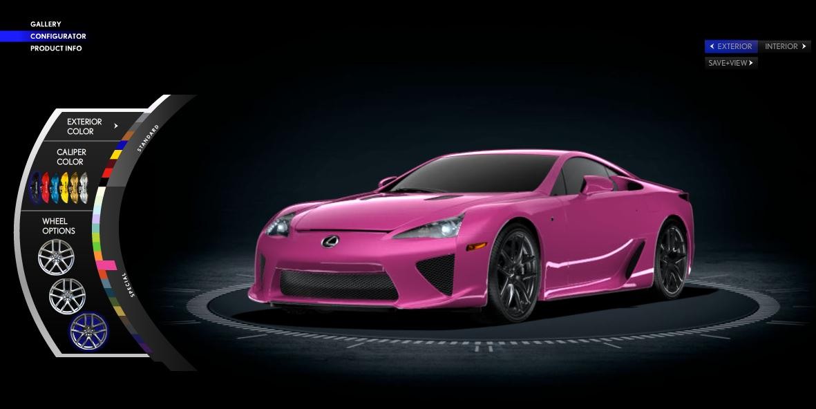 Różowy Lexus LF-A