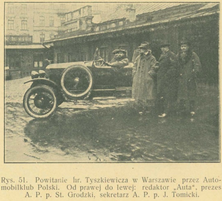 Przyjazd hrabiego Tyszkiewicza do Warszawy. Luty 1925 r.