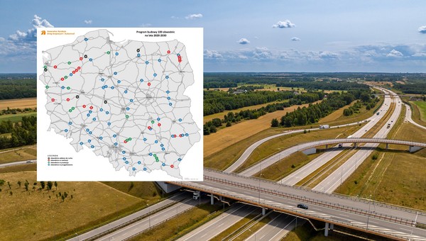 Wielkie podsumowanie programu budowy 100 obwodnic. GDDKiA pokazuje mapę i podaje daty