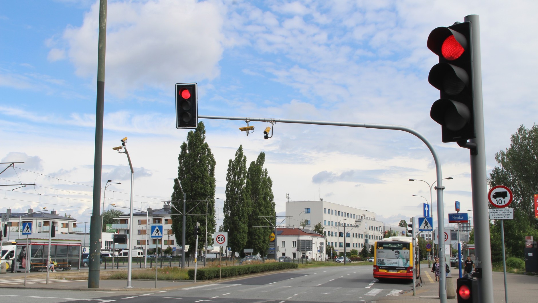 System RedLight na skrzyżowaniu w Warszawie