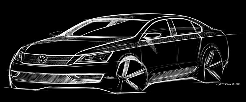VW Passat dla USA: nowy szkic modelu NMS