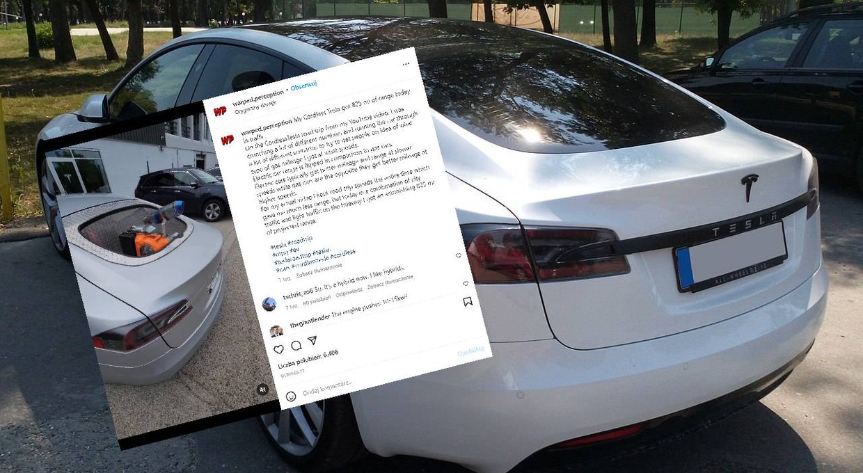 Nie chciał ładować swojej Tesli. Ludzie pytają, co jest w bagażniku