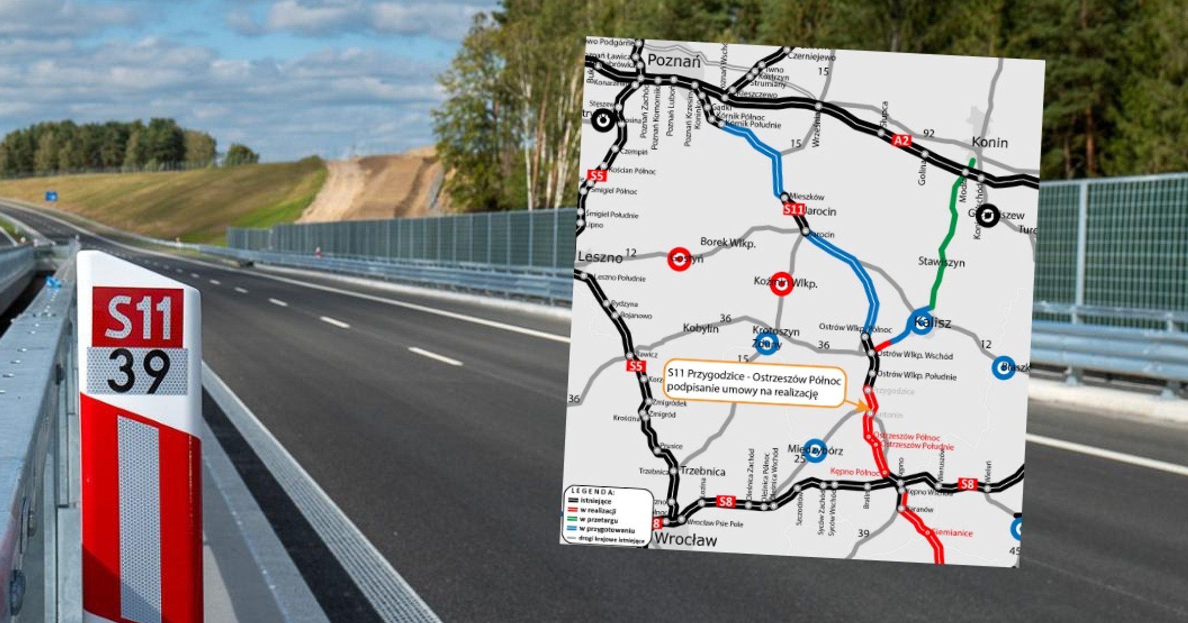Jest umowa na budowę nowego odcinka drogi ekspresowej S11