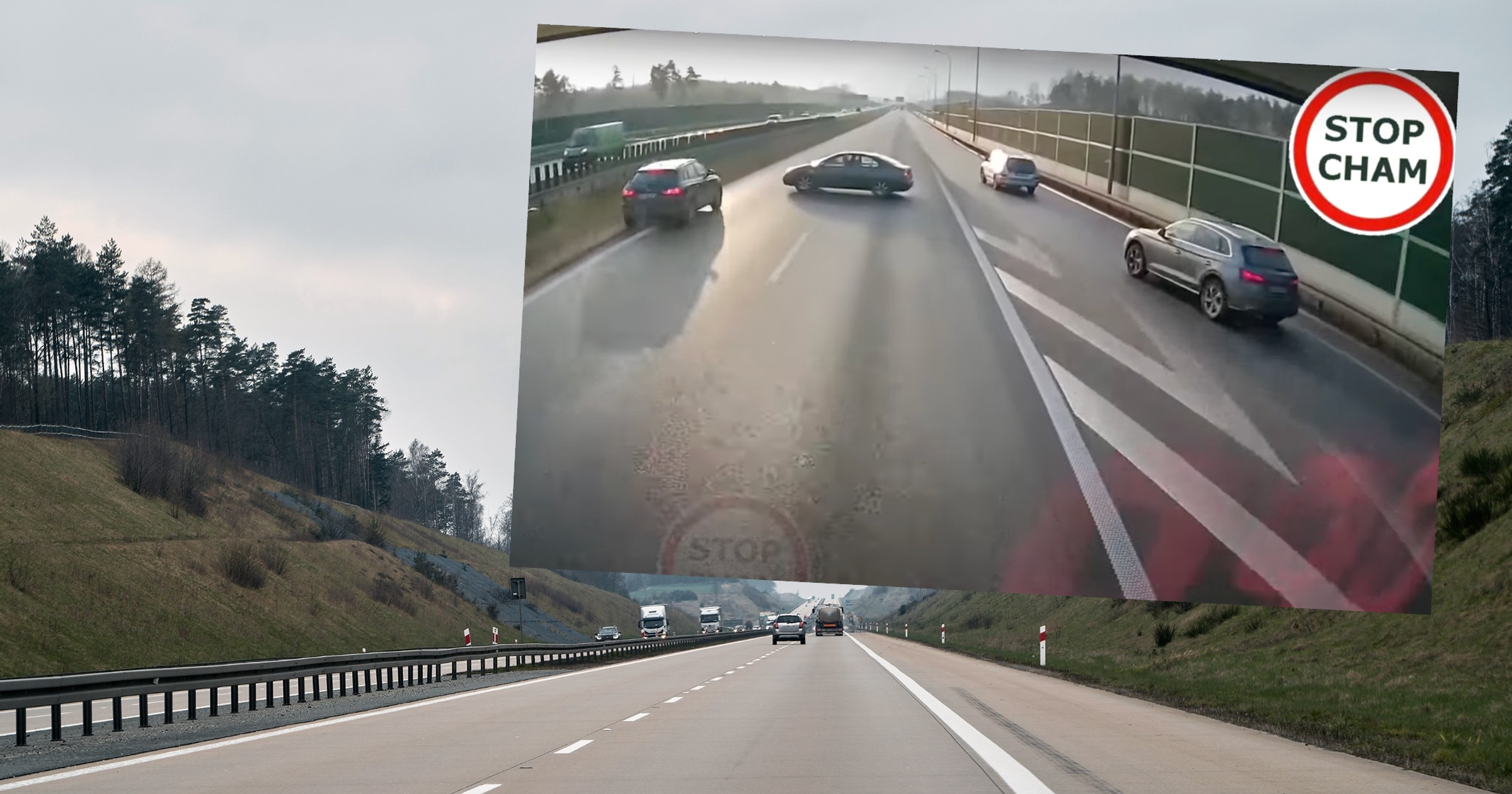 Do niebezpiecznej sytuacji doszło na autostradzie A1 w kierunku Katowic