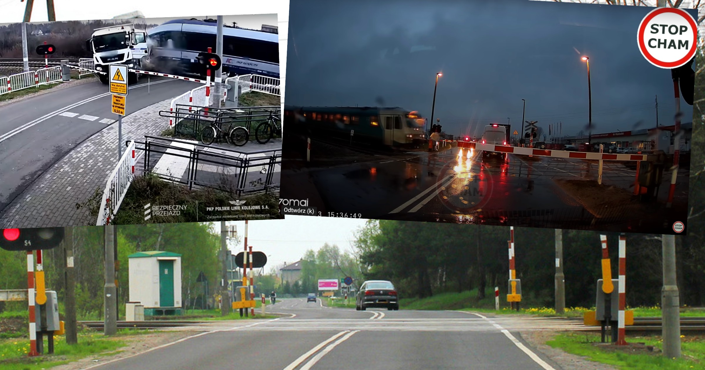 Niebezpieczne sytuacje na przejazdach kolejowych