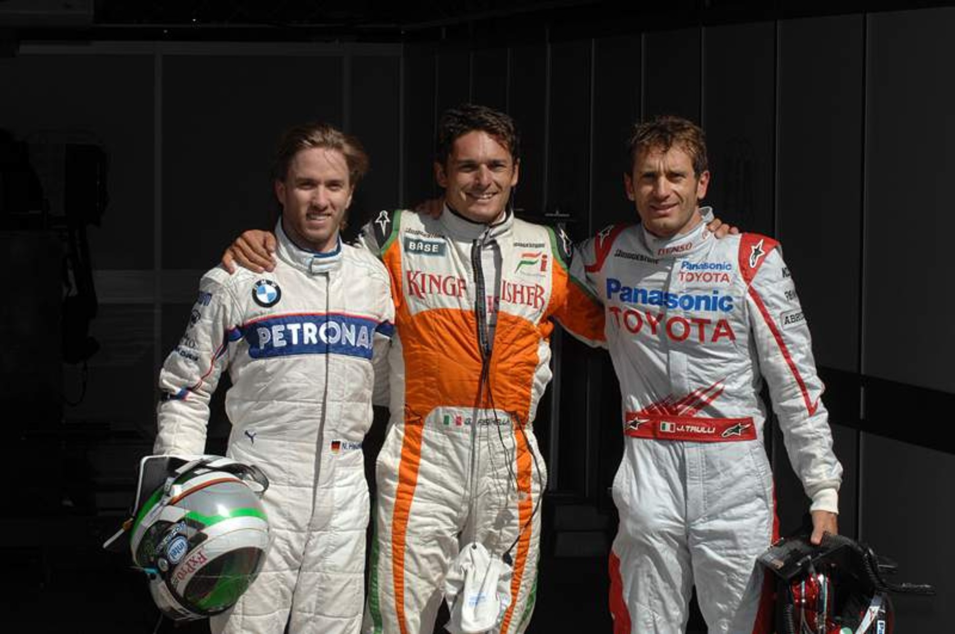 Grand Prix Belgii 2009: dwie gwiazdy wyścigu - Raikkonen i Fisichella (fotogaleria)