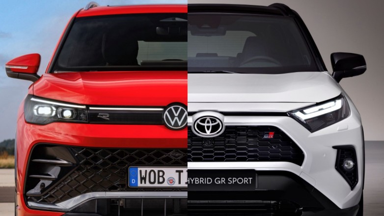 VW Tiguan (3. generacja; po lewej) i Toyota RAV4 (5. generacja)