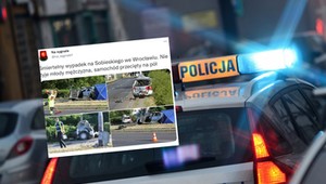 Golf przecięty na pół. Przerażający wypadek we Wrocławiu [ZDJĘCIA]