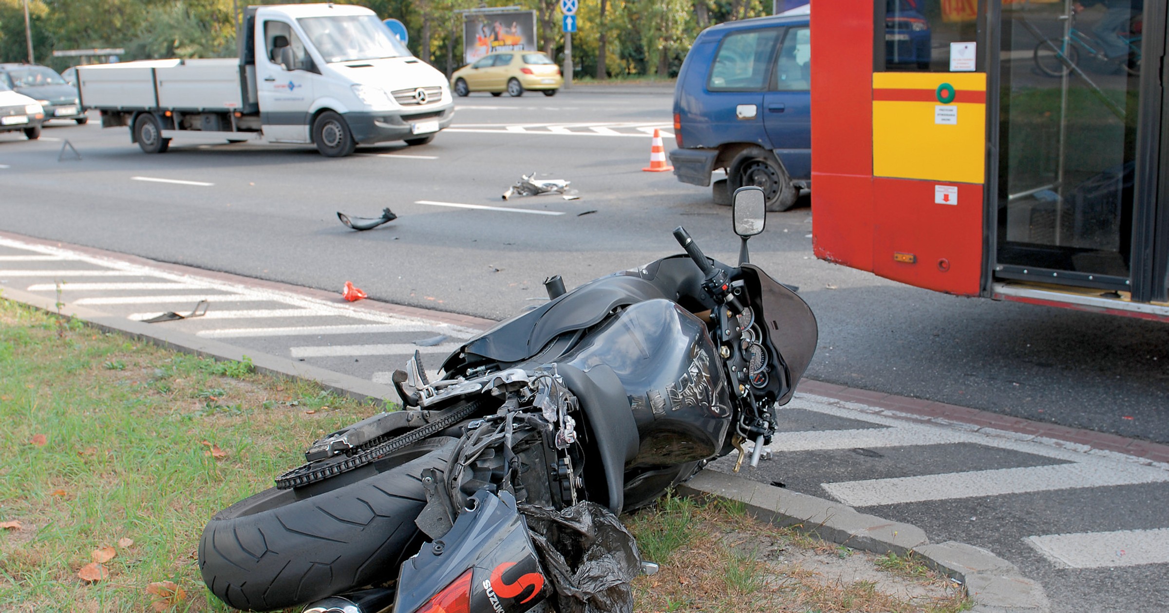 Wypadek na motocyklu