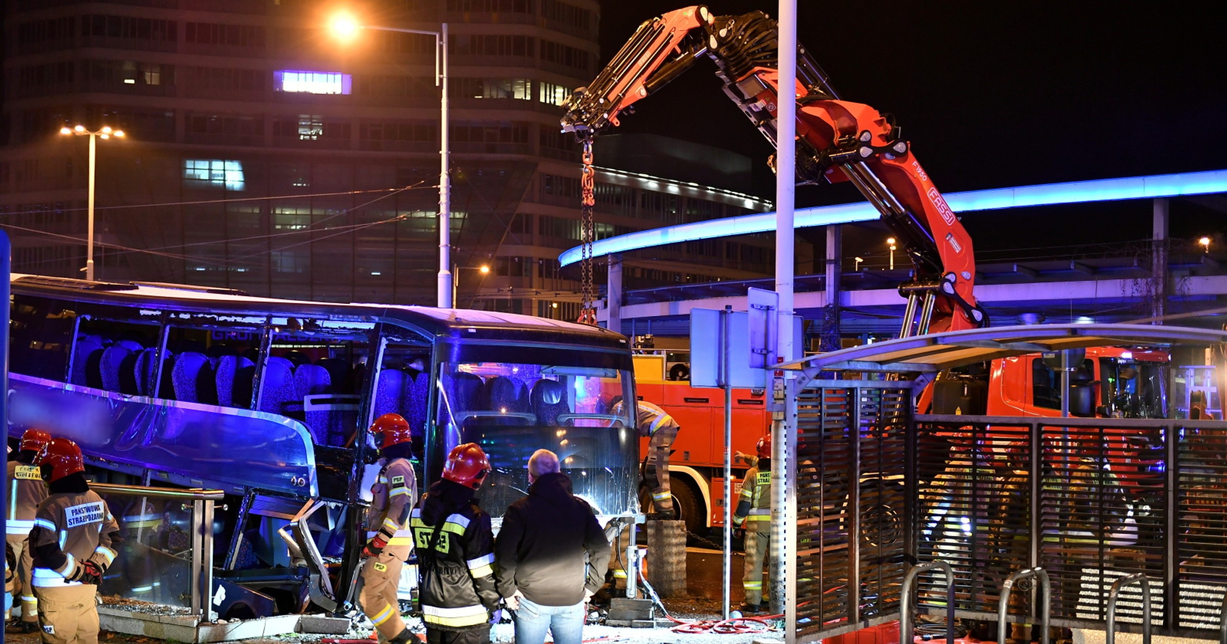 Wypadek autokaru we Wrocławiu