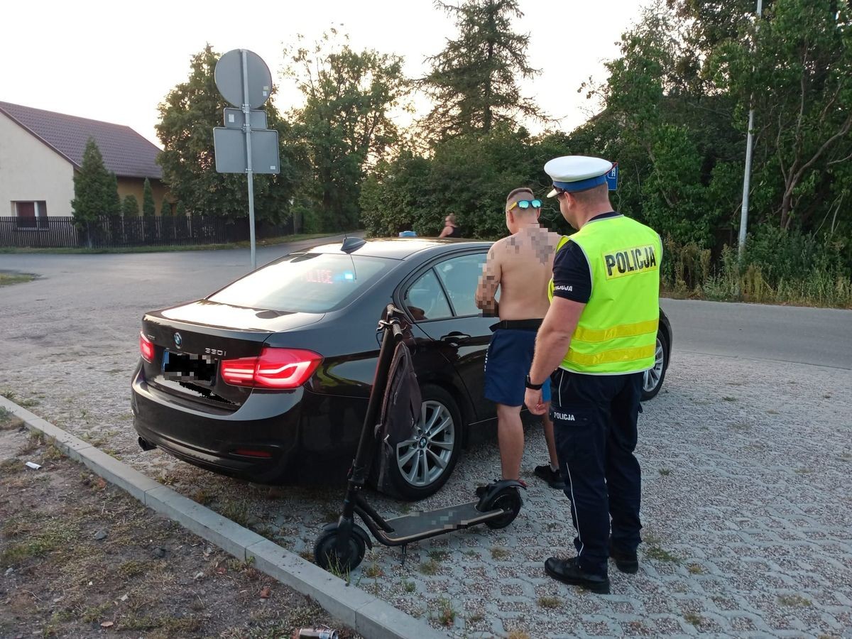 Policjanci nie mają litości dla pijanych na hulajnogach