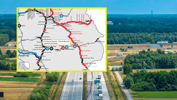 Droga S17 między Lublinem a Zamościem