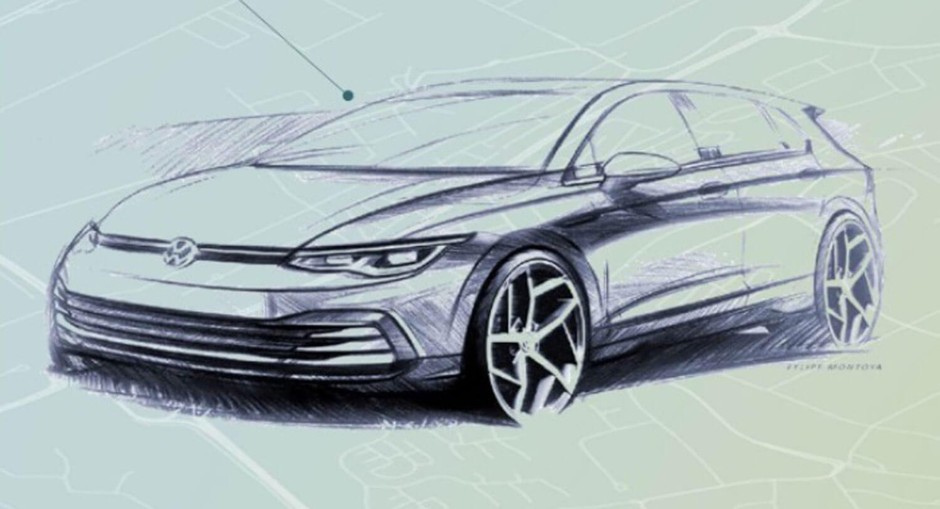 Volkswagen Golf VIII – szkic nadwozia