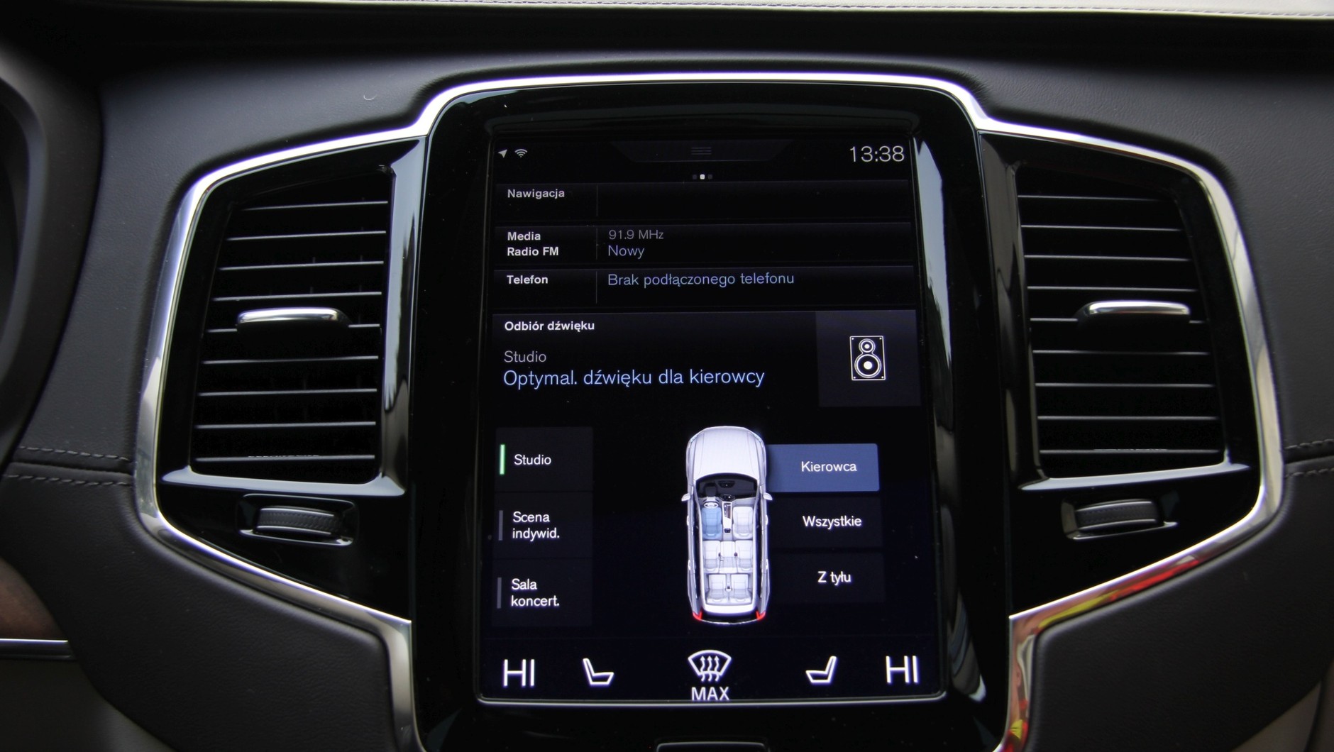 Volvo XC90 - system optymalizacji dźwięku, czyli korekcja DSP