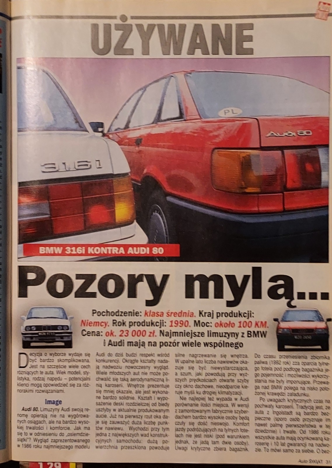 BMW 316i vs Audi 80