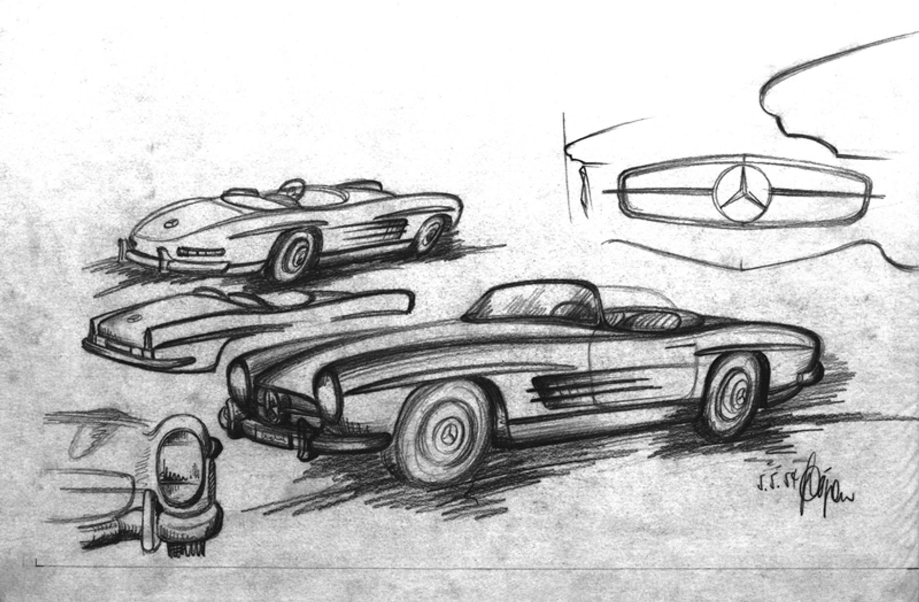 Mercedes 300SL na zdjęciach