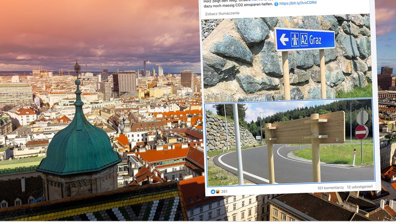 Drewniane znaki drogowe w Austrii testowane są i montowane już od kilkunastu miesięcy także na autostradach