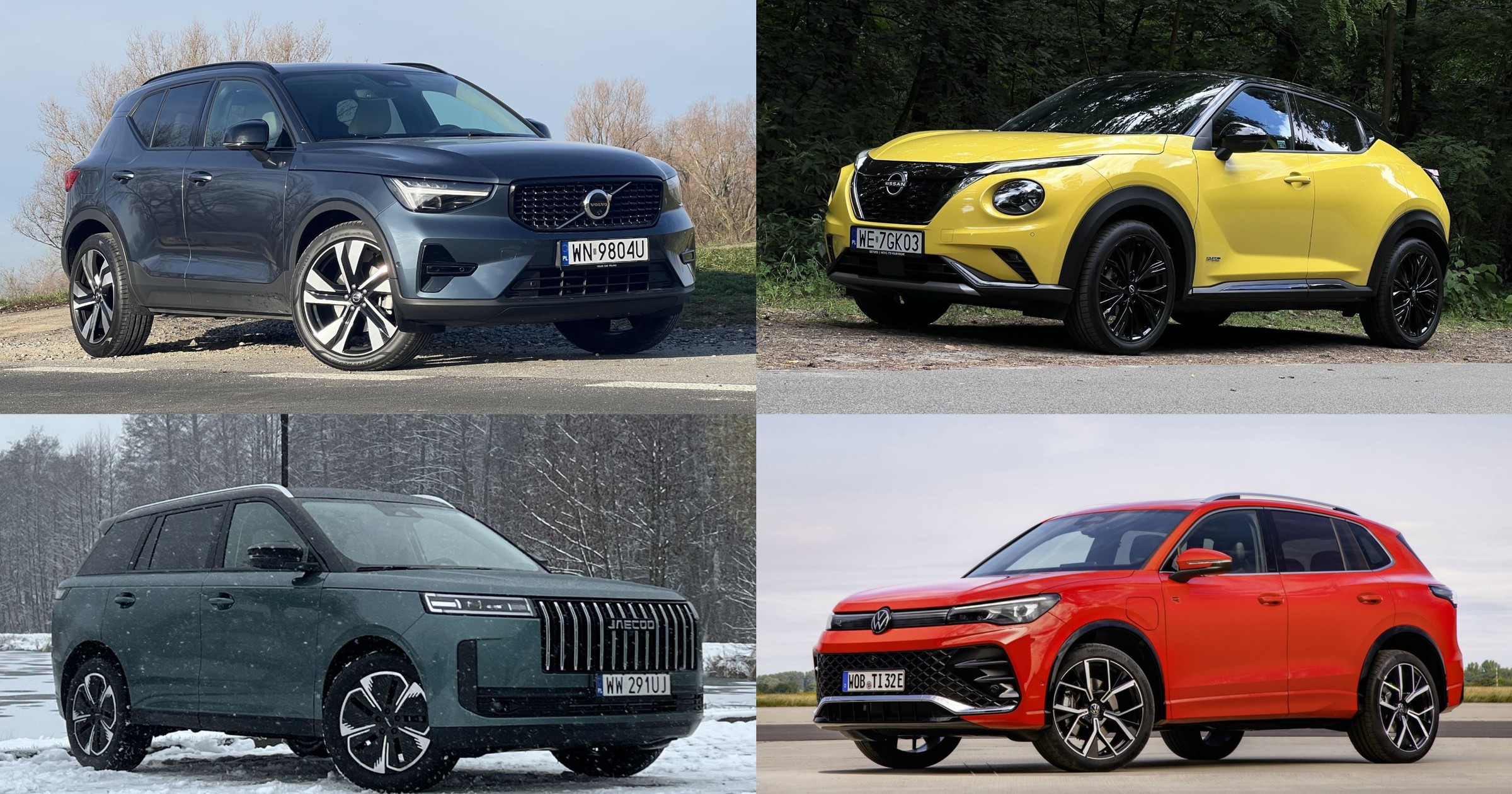 Volvo XC40, Nissan Juke, VW Tiguan, Jaecoo 5