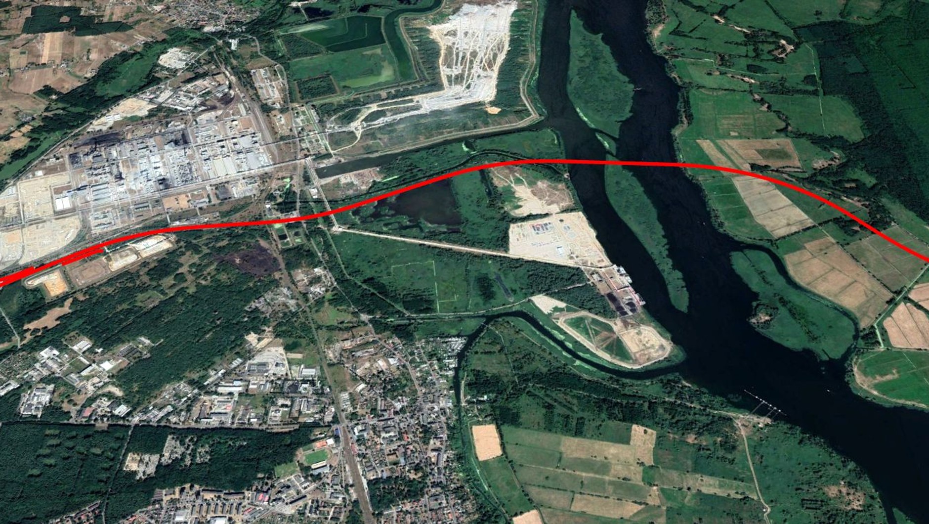 Przebieg Zachodniej Obwodnicy Szczecina w rejonie tunelu pod Odrą