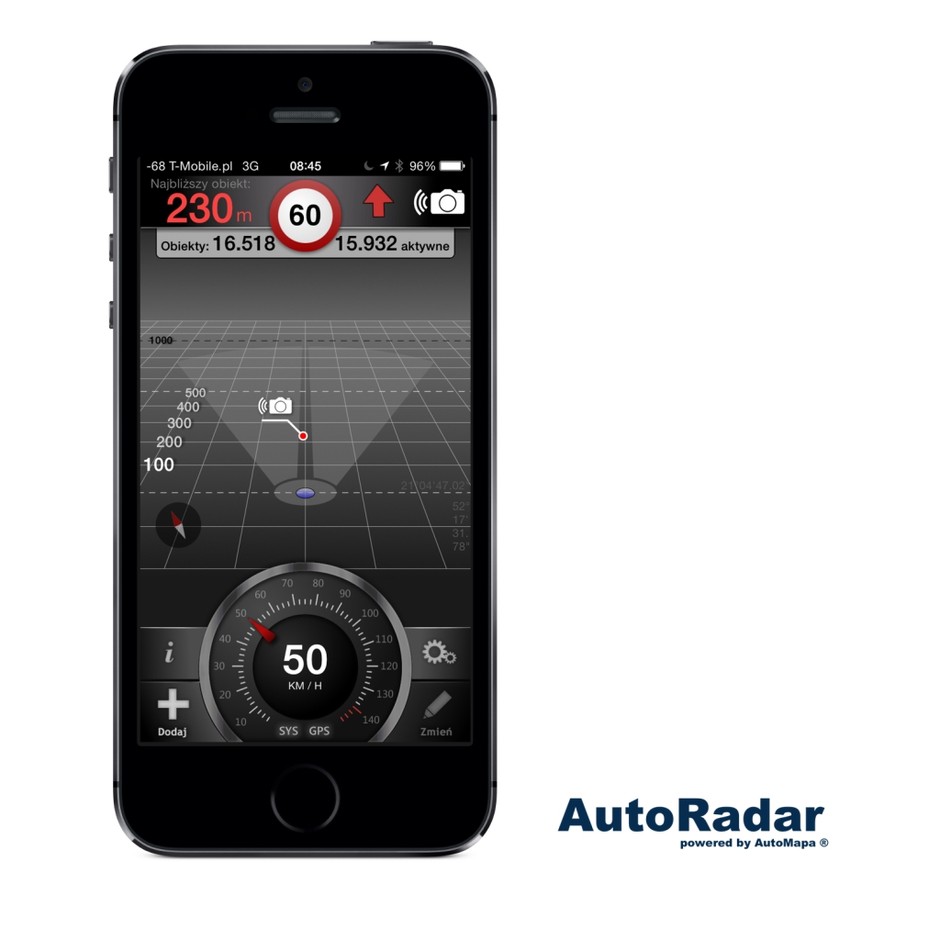 AutoRadar na iOS