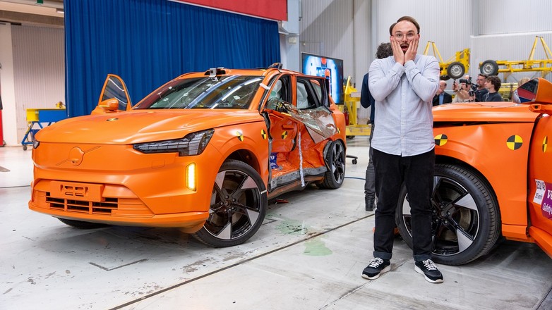 Widziałem na żywo test zderzeniowy elektryków Volvo